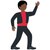 男子舞蹈:深色肤色emoji素材一 160x160像素