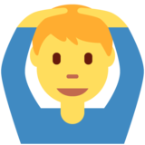 做“好”手势的男人emoji素材一 160x160像素