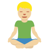 打坐的男人:中浅肤色emoji素材一 160x160像素