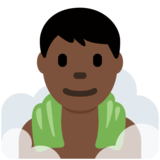 潮湿房间里的男人:深色肤色emoji素材一 160x160像素