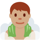 蒸汽房男士:中等肤色emoji素材一 160x160像素