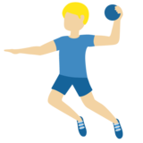 玩手球的男人:中浅肤色emoji素材一 160x160像素