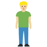 男士站立:中浅肤色emoji素材一 160x160像素