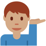 单手举起的男人:中等肤色emoji素材一 160x160像素