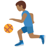 打球的男人:中黑肤色emoji素材一 160x160像素