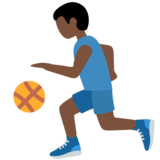 打球的男人:深色肤色emoji素材一 160x160像素