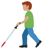 拿拐杖的男人:中等肤色emoji素材一 160x160像素