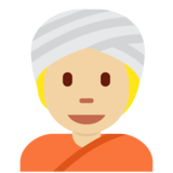 戴头巾者:中等浅肤色emoji素材一 160x160像素