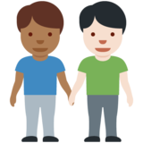 男士牵手:中暗肤色,浅肤色emoji素材一 160x160像素