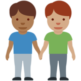 男士牵手:中深色肤色,中肤色emoji素材一 160x160像素