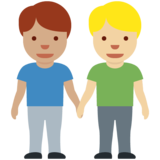 男士牵手:中等肤色,中等肤色emoji素材一 160x160像素