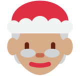 女圣诞老人:中等肤色emoji素材一 160x160像素
