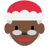 女圣诞老人:深色肤色emoji素材一 160x160像素