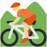 山地自行车：中浅肤色emoji素材一 160x160像素