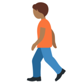 行走的人:中黑肤色emoji素材一 160x160像素