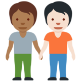 手牵手:中暗肤色,浅肤色emoji素材一 160x160像素