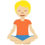 打坐的 人:中浅肤色emoji素材一 160x160像素