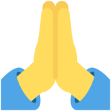 双手合十、祈祷的手emoji素材一 160x160像素