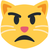 撅嘴猫emoji素材一 160x160像素