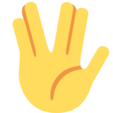 手指分开的手礼emoji素材一 160x160像素