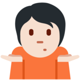 耸肩:浅肤色emoji素材一 160x160像素