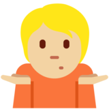 耸肩:中等浅肤色emoji素材一 160x160像素