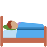 卧床者:中等肤色emoji素材一 160x160像素
