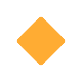 小橙色菱形emoji素材一 160x160像素