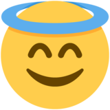 带光环的笑脸emoji素材一 160x160像素