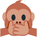 捂嘴巴的猴子emoji素材一 160x160像素