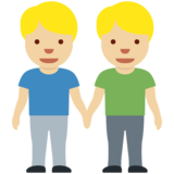 男士牵手:中浅肤色emoji素材一 160x160像素