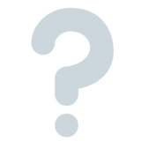 白色问号emoji素材一 160x160像素