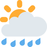 雨云背后的太阳emoji素材一 160x160像素