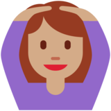 做“好”手势的女人:中等肤色emoji素材一 160x160像素