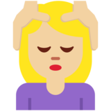 女性按摩:中浅肤色emoji素材一 160x160像素