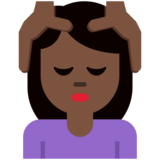 女性按摩:深色肤色emoji素材一 160x160像素