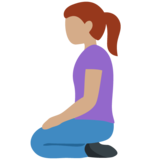 跪着的女人:中等肤色emoji素材一 160x160像素