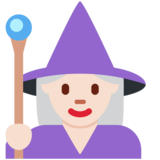 女法师：浅肤色emoji素材一 160x160像素