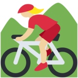 女子山地自行车:中浅肤色emoji素材一 160x160像素