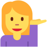 单手举起的女人emoji素材一 160x160像素