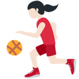 打球的女人:浅肤色emoji素材一 160x160像素