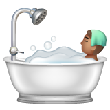 洗澡者:中等肤色emoji素材一 160x160像素