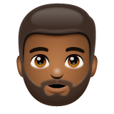 男士:中深色肤色,胡须emoji素材一 160x160像素
