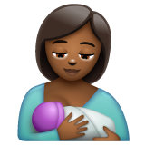 喂奶:中等深色肤色emoji素材一 160x160像素