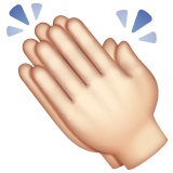 拍手:浅肤色emoji素材一 160x160像素