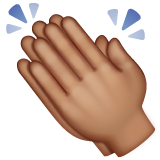 拍手:中等肤色emoji素材一 160x160像素