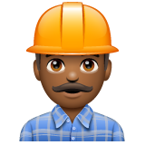 施工人员:中黑肤色emoji素材一 160x160像素