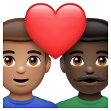 情侣: 男人男人中等肤色较深肤色emoji素材一 160x160像素