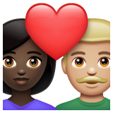 情侣: 女人男人较深肤色中等-浅肤色emoji素材一 160x160像素