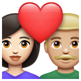 情侣: 女人男人较浅肤色中等-浅肤色emoji素材一 160x160像素